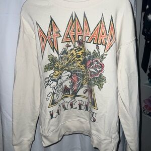 Def Leppard Graphic Sweatshirt by Goodie Two Sleeves